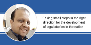 Taking small steps in the right direction for the development of legal studies in the nation